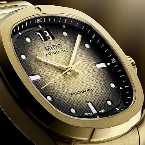 Image of MIDO Multifort TV Big Date - Swiss Automatic Watch for Men - 40mm Case with Transparent Caseback