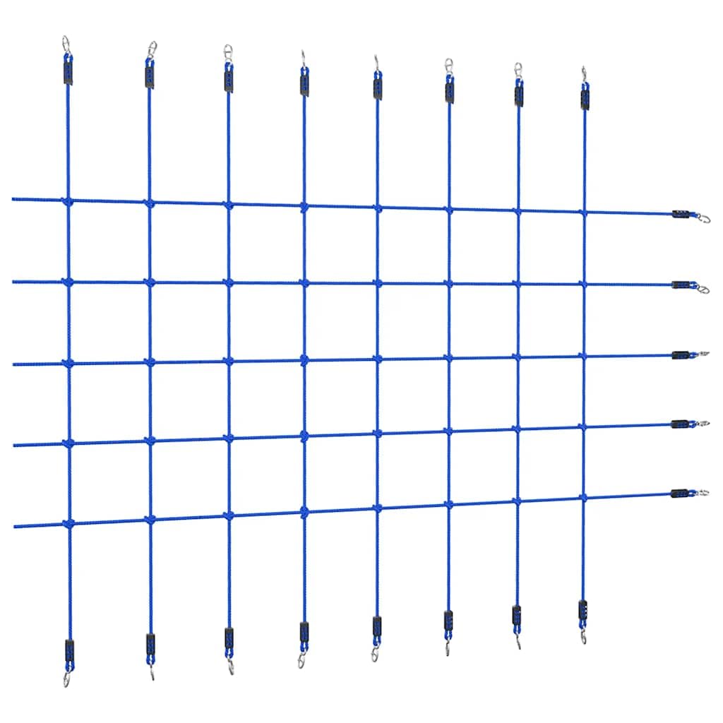 vidaXL Climbing Net Kids Outdoor Recreation Training Net Rope Ladder Climbing Frame Training Equipment Cargo Net Swing Set Attachment Blue