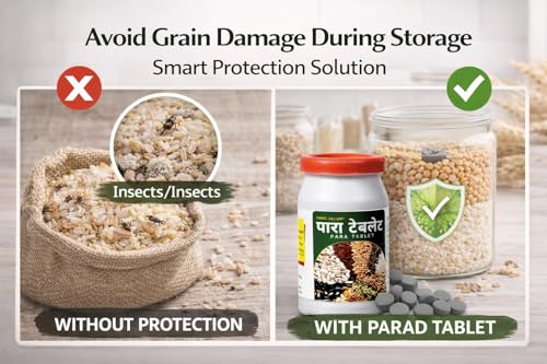 Image of Preserve Your Rice, Grains, Pulses, Rava, Besan, Maida Naturally With Parad (Para /Mercury) Tablets - (50 Gram Bottle)(Pack Of 8)