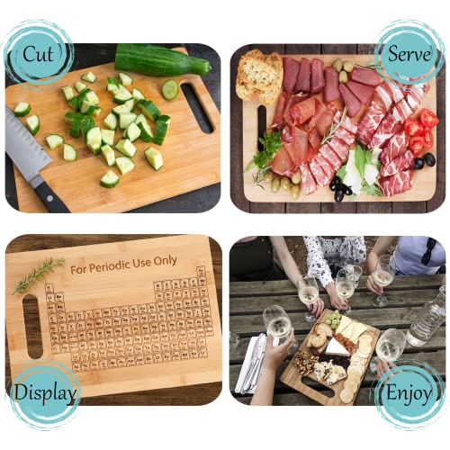 Tabla de cortar de bambú con grabado y mango miniatura 4