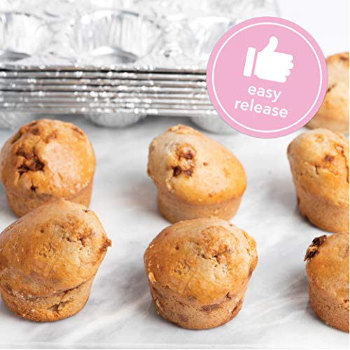 Plasticpro Aluminum Foil Muffin Pans Reusable And Disposable, Holds 6 Cupcakes / Muffin & Pie Foil Pan Pack Of 10 #TOP3
