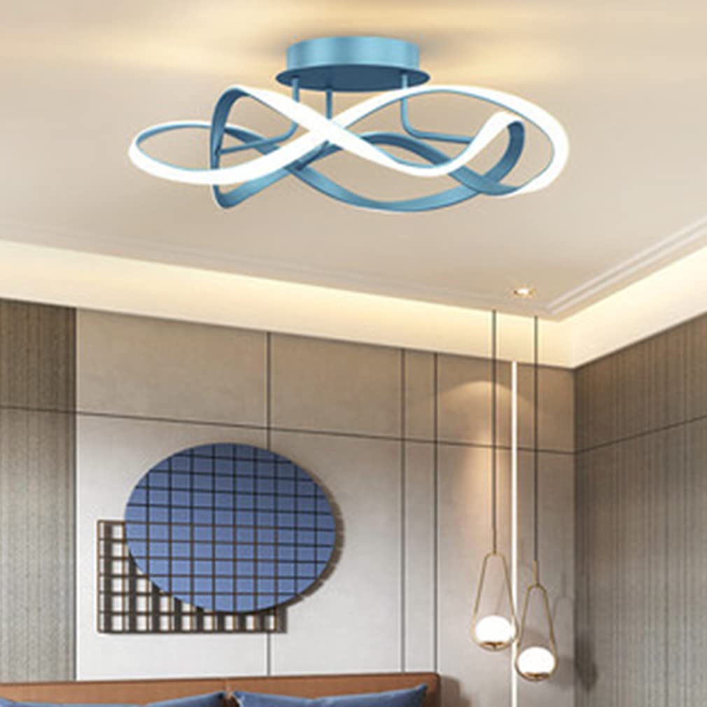 KXEcoLife Modern LED Flower Ceiling Light Fixture, Dimmable 3000-6500K, Remote Control, Stylish Decor for Living Room, Dining Kitchen, Office, Unique Designer Lighting.