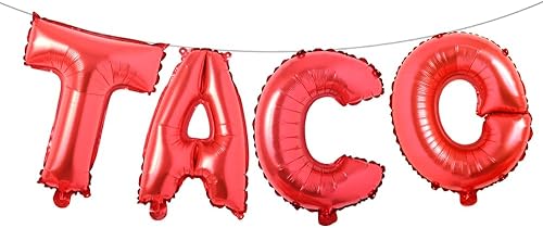 Miniatura 4 de Globos de fiesta para fiesta, suministros de taco, decoraciones de fiesta del Cinco de Mayo, globos de aluminio de mylar, decoraciones de fiesta