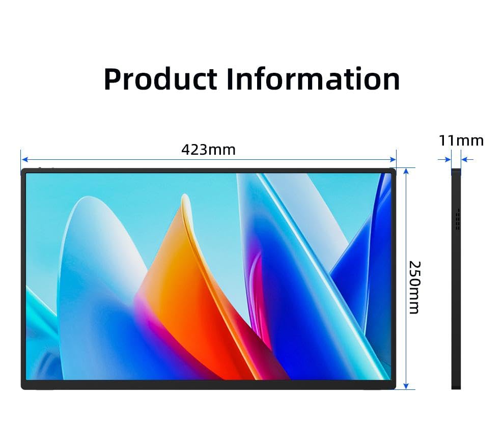 Image of XAVION 18.5 Inch FHD Portable Monitor | IPS Display | Ultra-Slim Foldable Screen Extender | USB Type-C & HDMI | Compatible with Laptop, PC, Mac, Smartphone (18.5 inch)