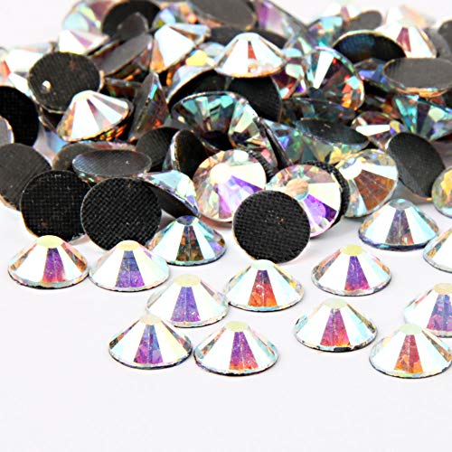 Image of Beadsland Crystal Hotfix Rhinestone,Machine Cut Stone 100pcs /pkg (Crystal AB, 7mm)