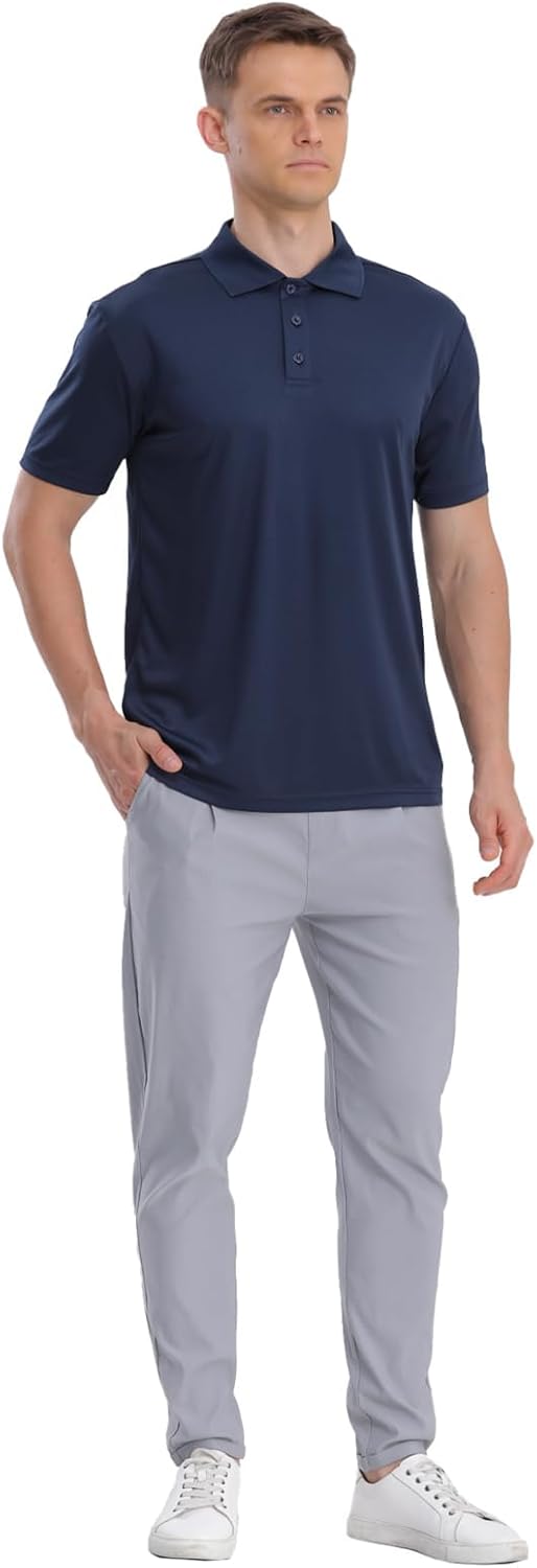 Mens Polo Shirts Short Sleeve,1 Pack/5 Pack Quick Dry Moisture Wicking Polos Workout Golf Shirts for Men - Image 8