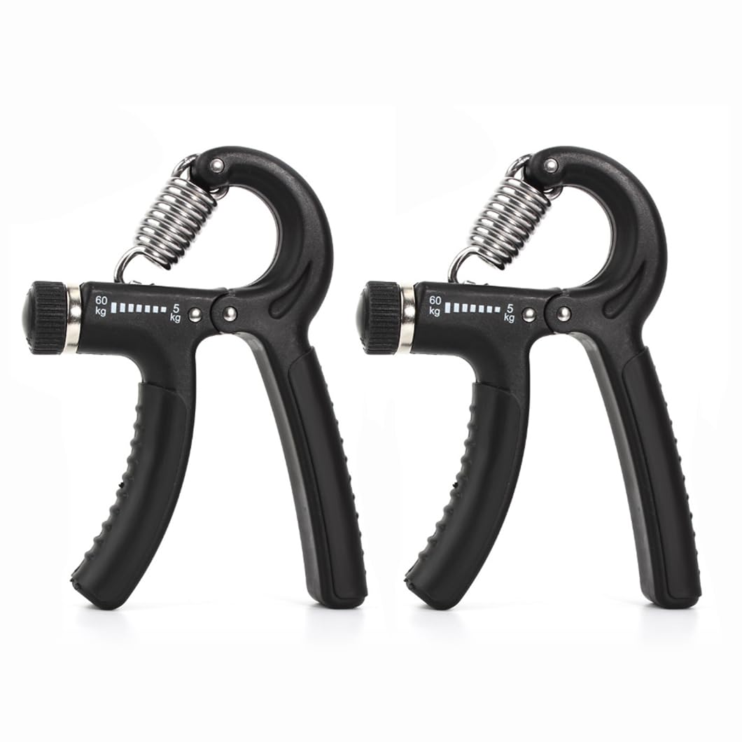 Youery 2x Grippe-main Réglable 5-60kg – Renforcement Avant-bras, Rééducation Et Musculation à Emporter Partout