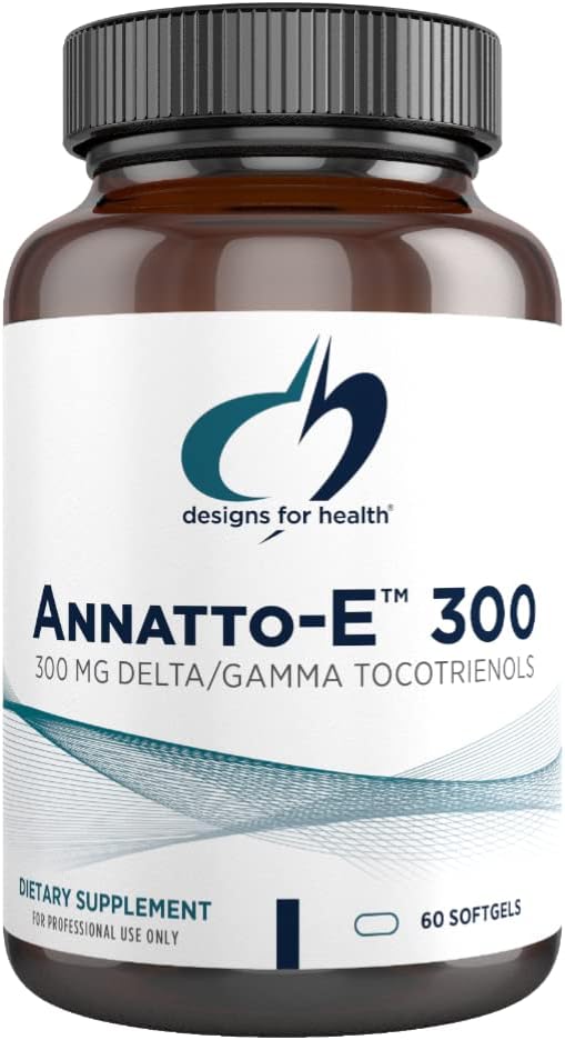 Designs for Health Annatto-E 300mg Tocotrienols Vitamin E - Delta  Gamma Tocotrienols to Support Heart Health, Eye Health, Healthy Aging - DeltaGold