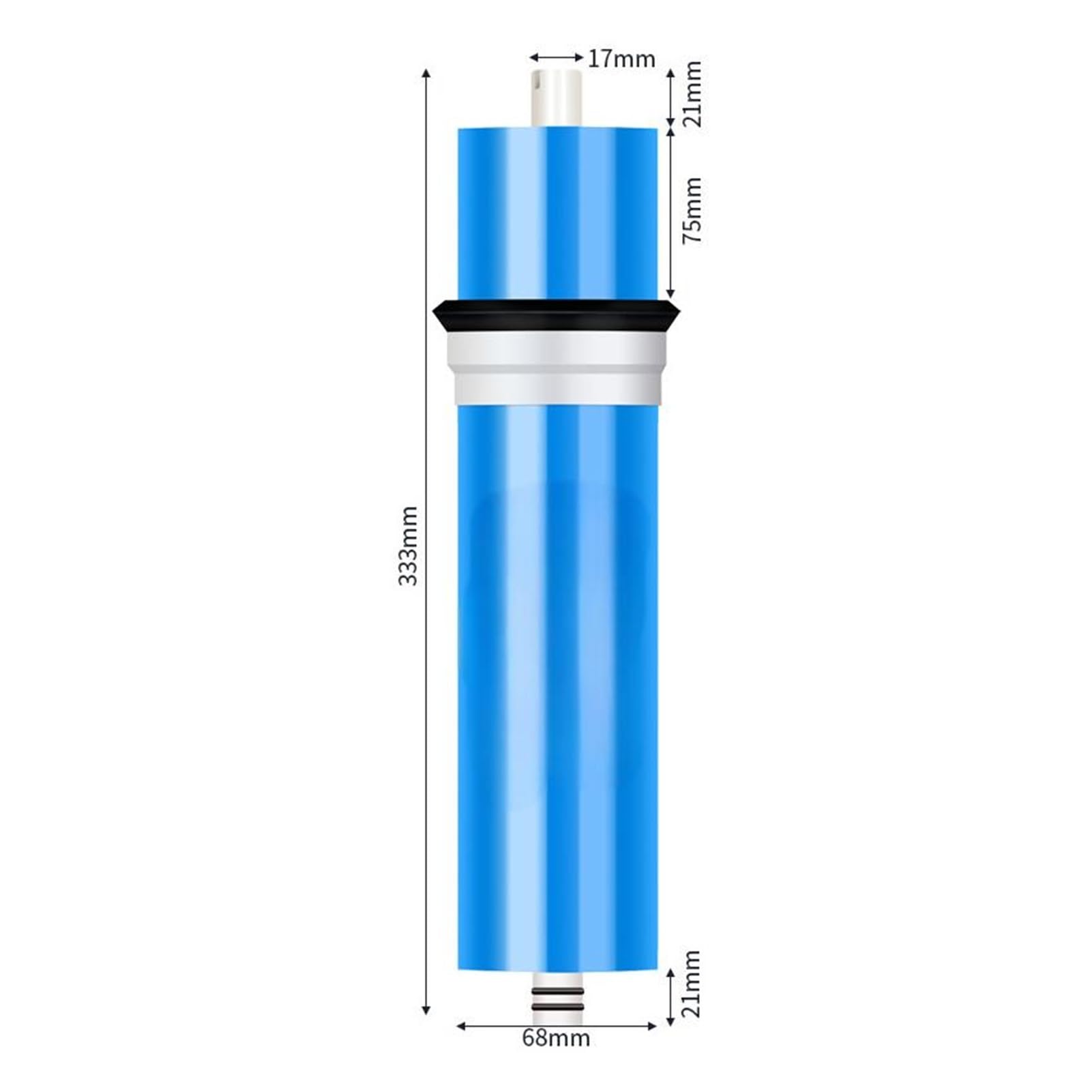 Membrana de ósmosis inversa 600 GPD, 3013-600, 3" x 13", repuesto for RO, 1/2 unidades en el sabor del agua. Fácil instalación