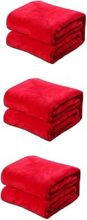 3piezas De Franela De Fleece para Cálida y para y Gatos Color Rojo para Interior y Exterior