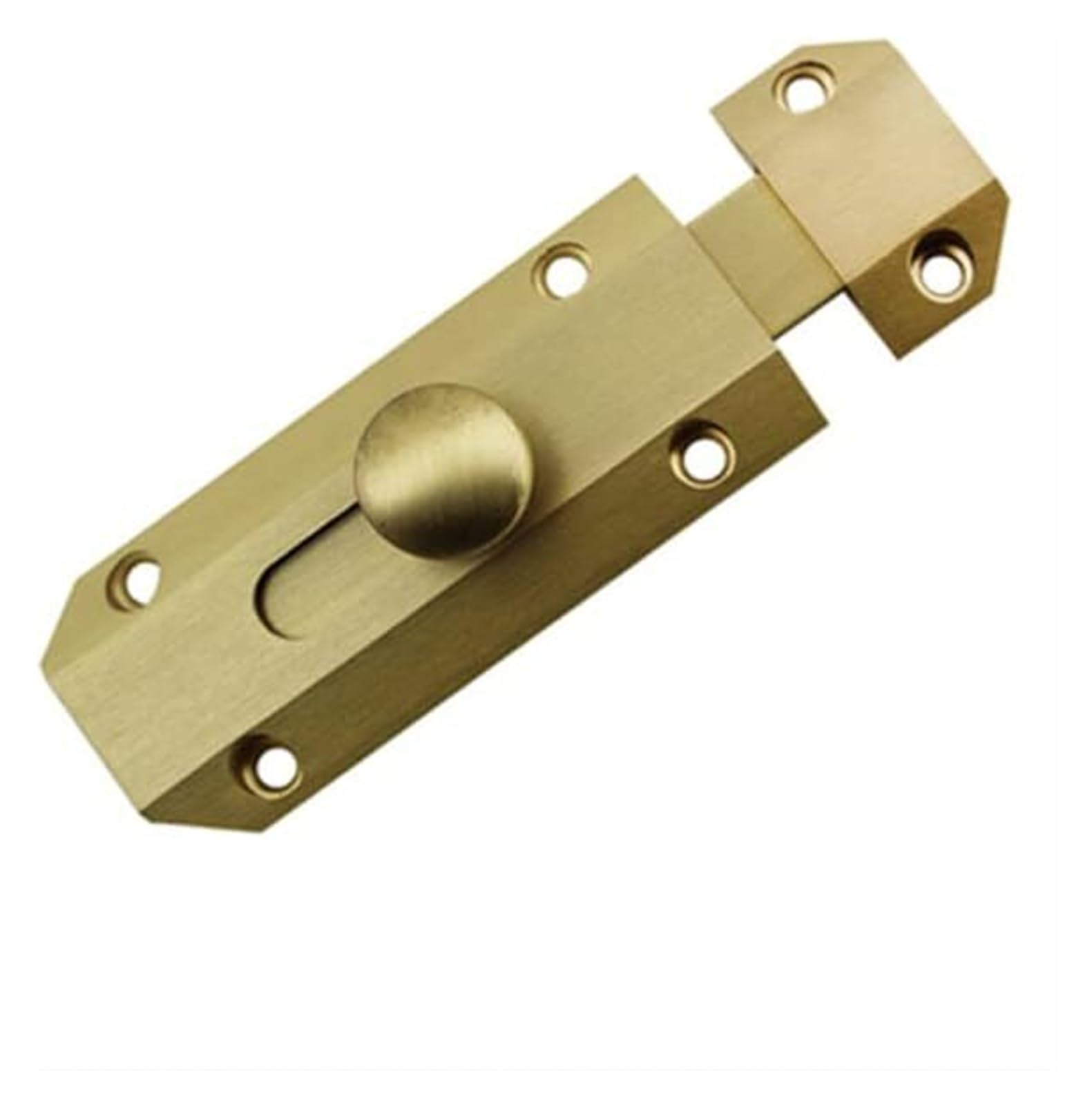 Door Lock Bolt,Slide Bolts Lock，Slide Latch Brass Security 180° Rotation Door Home Gate ty Clasp Hasp Lock Latch Latch for Home Security(Golden)