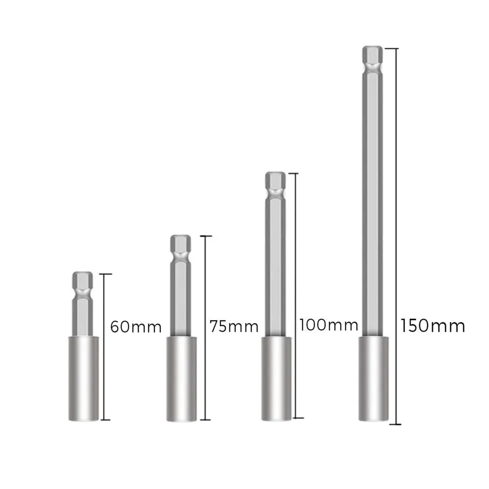 Hexagonal Quick Release Self-locking Extension Rod Drill Driver Extension Rod Tool 3/4Pcs(Green)