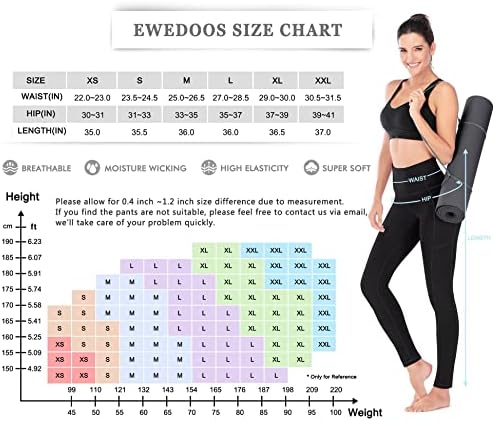 High Waisted Ewedoos Yoga Leggings with Pockets for Women - Image 6