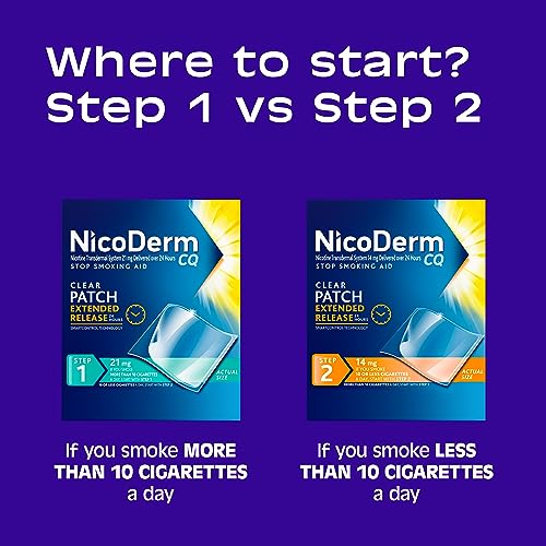 NicoDerm CQ 7mg Step 3 Nicotine Patches to Help Quit Smoking - Stop Smoking Aid, 14 Count