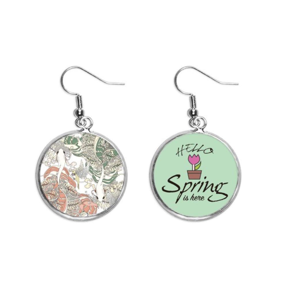 Pendientes de primavera joya de carpa ukiyo-e ideal para regalar 5