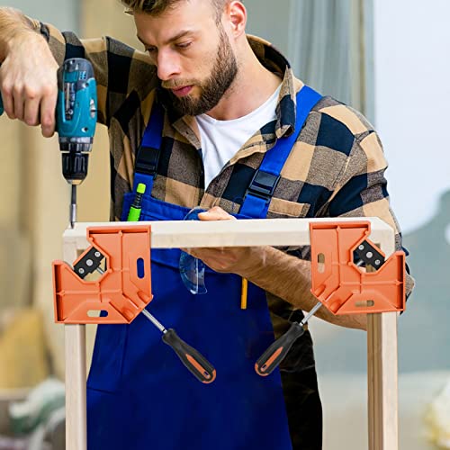 image for Right Angle Clamp, Housolution [4 PACK] Single Handle 90° Aluminum Al