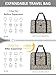 Expandable Travel Duffle Bag, Waterproof Weekender Overnight Bags for Women Men Hospital Bag for Women Labor Delivery Carry on Bag with Toiletry Bag for Travel Gym Airplanes(Leopard, X-Large)