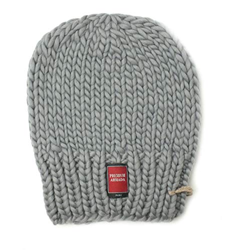 Bonnet de qualité supérieure - Pour homme et femme - 100 % laine vierge - Gris - Taille Unique Cover