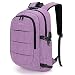 Tzowla Business Laptop Backpack Water Resistant Anti-Theft College Backpack with USB Charging Port and Lock 15.6 Inch Computer Backpacks for Women Girls, Casual Hiking Travel Daypack(Purple)