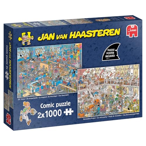 Jan van Haasteren - Wie Man Nicht bastelt - 2x1000 Teile Puzzle - Puzzle für Erwachsene