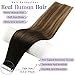 Full Shine Tape in Hair Extensions Color 1B Off Black Fading to 6 and 27 Honey Blonde 16 Inch Invisible Hair Extensions Real Human Hair Tape in 20PCS Seamless Remy Soft and Silky 50g for Party
