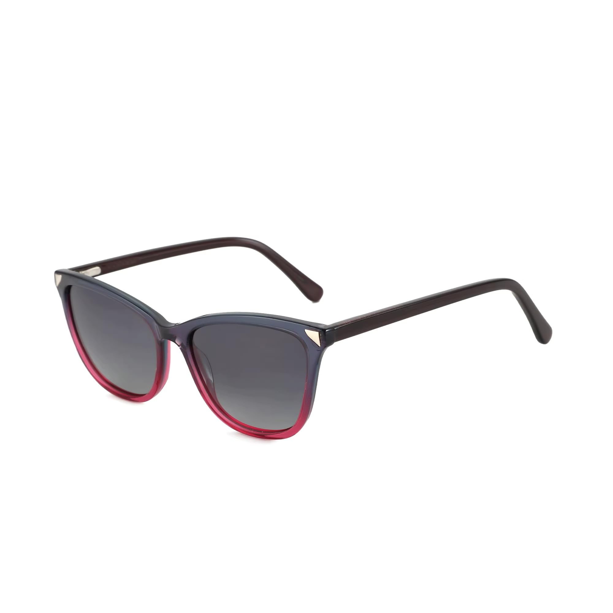 Gafas de sol polarizadas estilo ojo de gato de moda, hechas a mano en acetato.