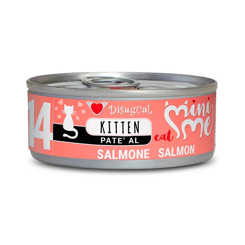 Disugual Lata Comida Húmeda para Gatos 12 Unidades x 85 Gr (Salmón Kitten)