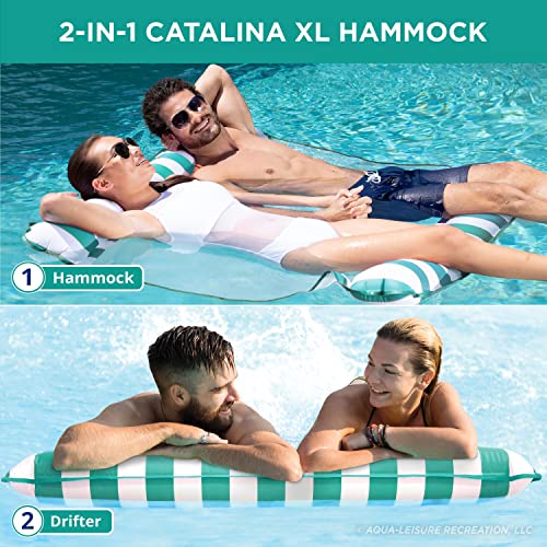 Aqua Original 4-In-1 Monterey Hammock Pool Float & Water Hammock – Multi-Purpose, Inflatable Pool Floats For Adults – Patented Thick, Non-Stick Pvc Material #TOP2