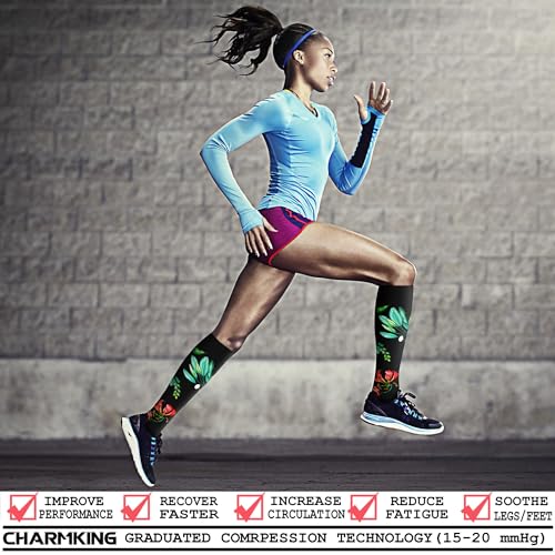 Image of Compression Socks (7 Pairs), 15-20 mmhg is BEST Graduated Athletic & Medical for Men & Women, Running, Flight, Travel, Nurses, Pregnant - Boost Performance, Blood Circulation
