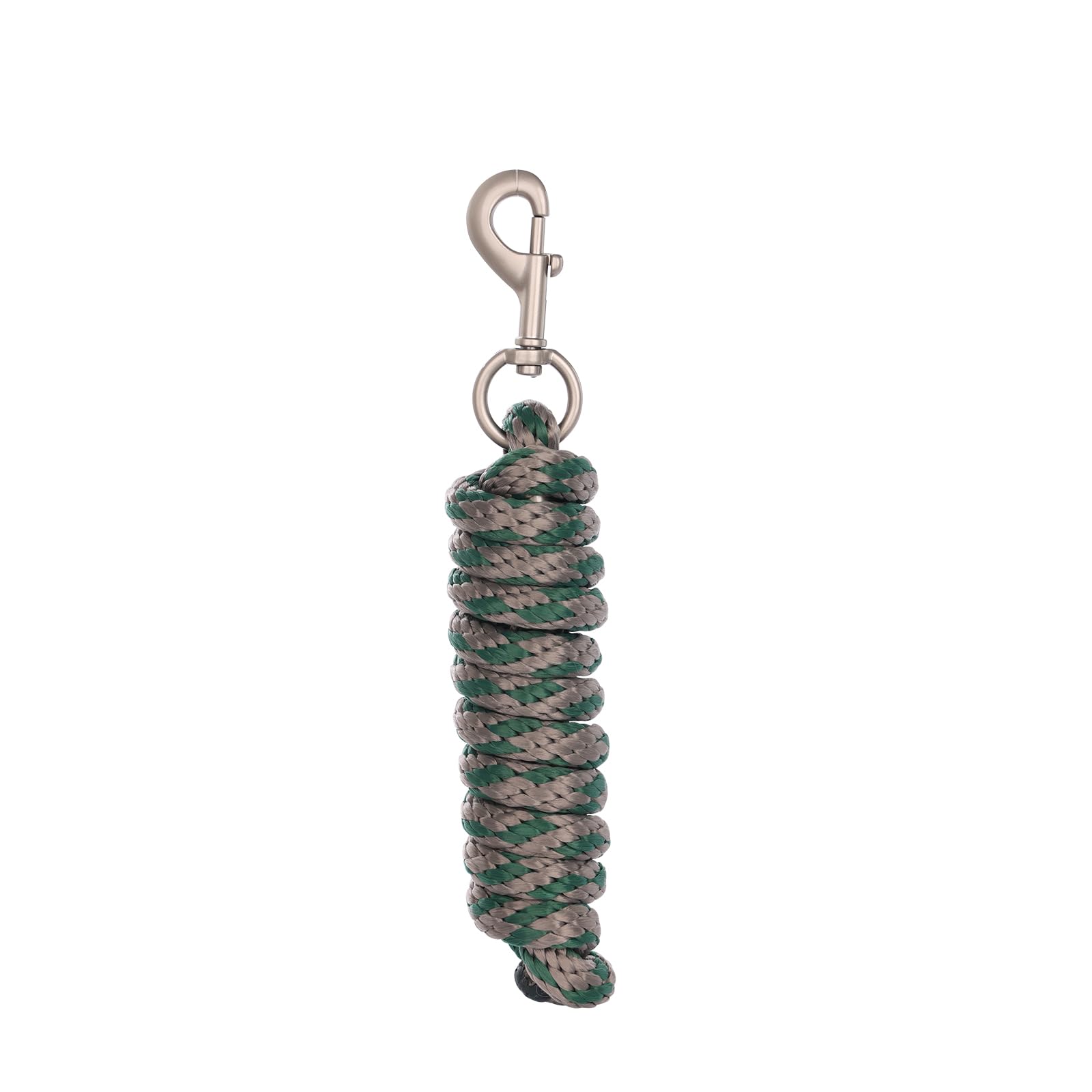 Merauno Lead Rope for Horses, Tie Rope in Various Stylish Designs, Lead Rope, Pony, Donkey, Goat with Panic Hook (Grey Green, Panic Hook)
