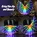 HUASSIYIIA LED Wings Halloween Costume for Women Glow Angel Wings Light up Fairy Wings with Telescopic Sticks Isis Wings for Adults Halloween Costumes Woman(Colorful)