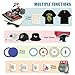 Pro Heat Press, 5 in 1 Heat Press Machine for T Shirts, 15 x 12 Inch Shirt Press Machine, 360-Degree Swing Away Heat Transfer Sublimation Shirt Printing Machine for Tshirts Mugs Plates Caps (R-5 IN 1)