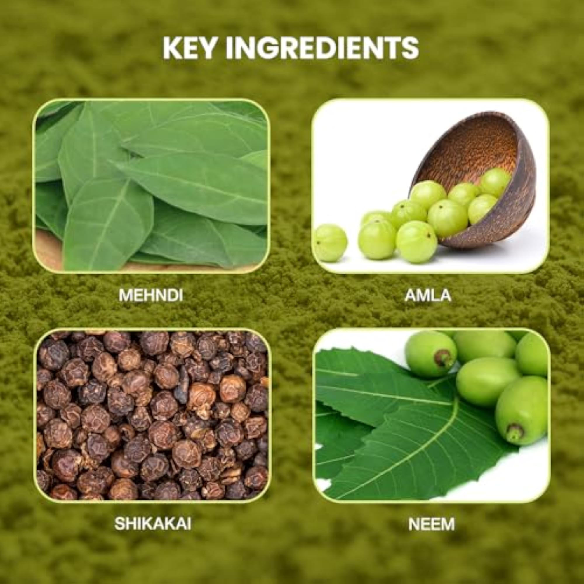 Henna Powder Mix with Amla, Neem & Shikakai, 100g x 3