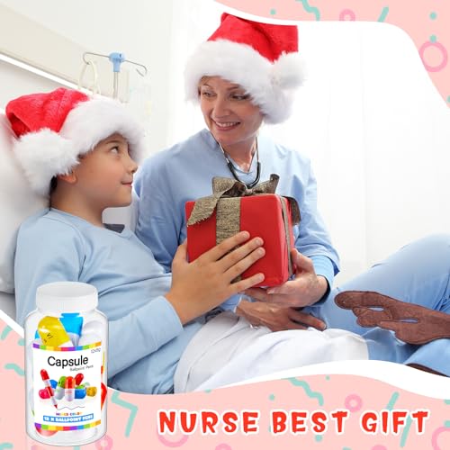 Estune 72 canetas esferográficas de comprimidos com 6 frascos de plástico, materiais escolares fofos