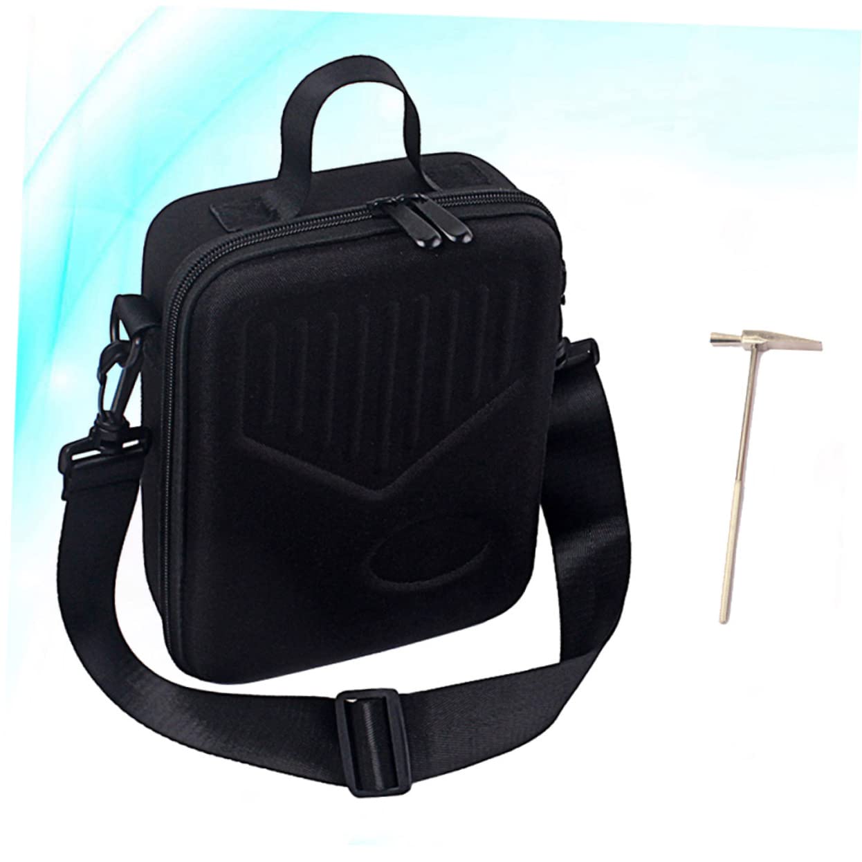 Sosoport Kalimba Storage Bag with Shoulder Strap Portable Thumb Piano Carry Case for Travel and Outdoor Performance Durable Black Design with Zipper