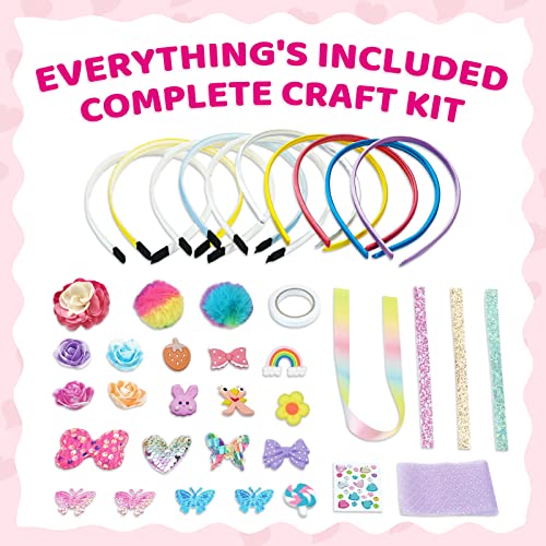 Ambesi Headband Making Kit, Made Your Own 10 Unique Hair Accessories, Gifts For Ages 5 6 7 8 9 10 11 12 Year Old Girls, Diy Arts & Crafts For Kids Ages 5-7 8-12, Fashion Crafts Set For Girls #TOP1