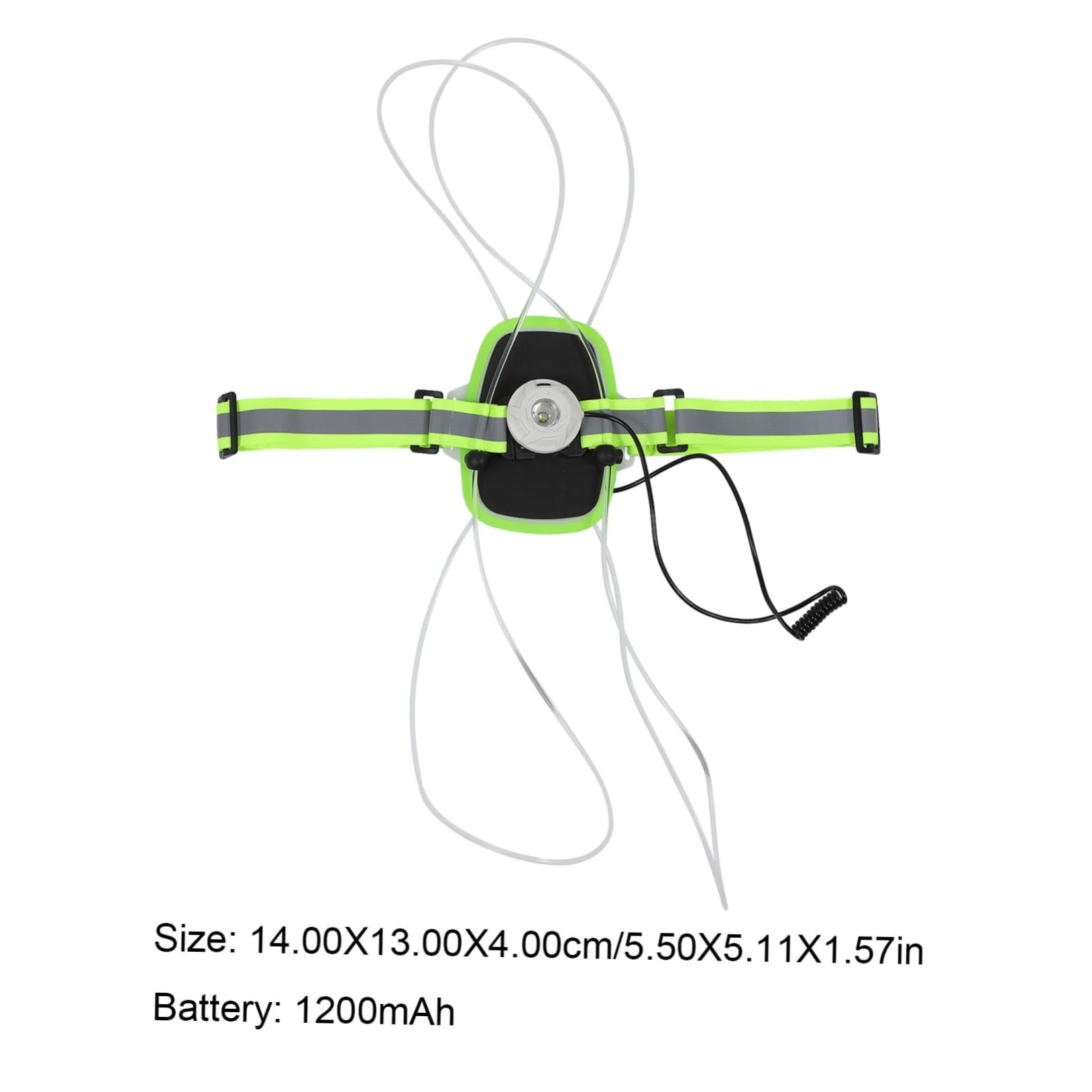 Toyvian Gilet de Course Réfléchissant LED USB Rechargeable, 1200mah