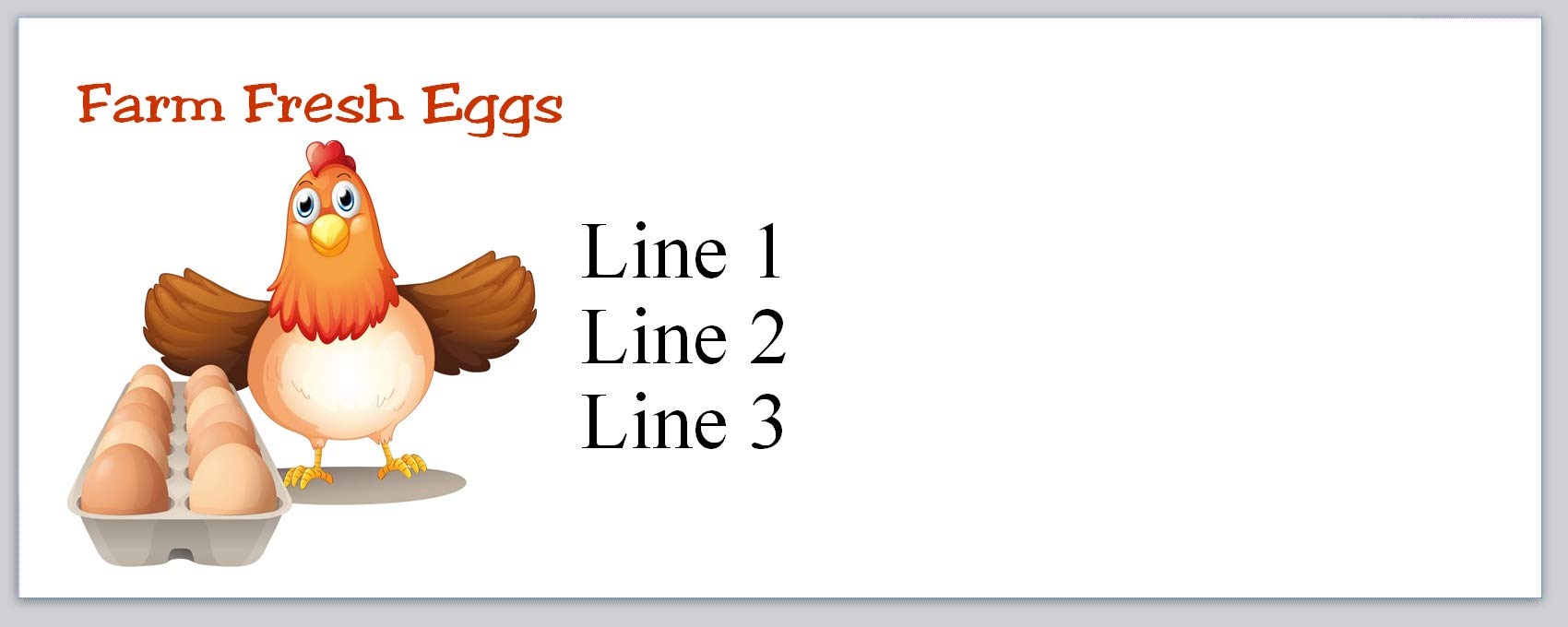 150 Personalized Matte Address Labels Country Farm Fresh Eggs Hen Chicken with Eggs (jx 310)