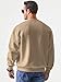 JMIERR Baumwolle Pullover Herren Freizeit Rundhals Sweatshirts Winter Langarm Hoodies Loose Fit Beige L
