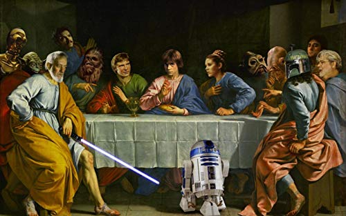 Star Wars Luke Skywalker Last Supper II- Canvas OR Print Wall Art