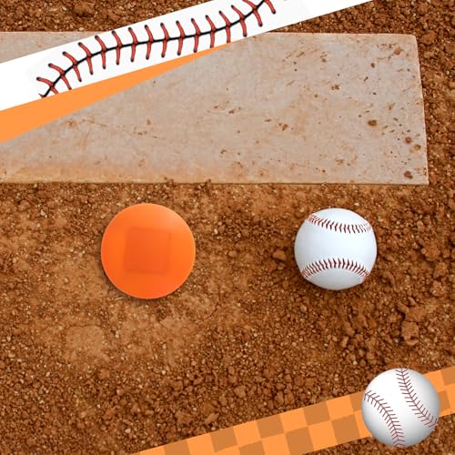 Image of Pangda 12 Pcs Baseball Base Plugs for Baseball Field Rubber Ground Receptacle Plugs for Softball Anchor (Orange)