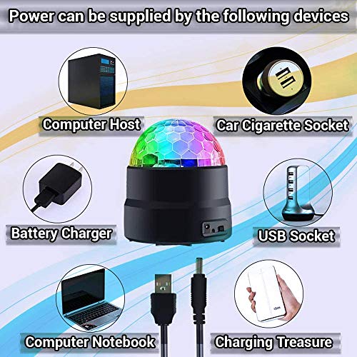 Disco Ball Party Lights Portable Rotating Lights Sound Activated Led Strobe Light 7 Color With Remote And Usb Plug In For Car Home Room Parties Kids Birthday Dance Wedding Show Club Pub Xmas #TOP4