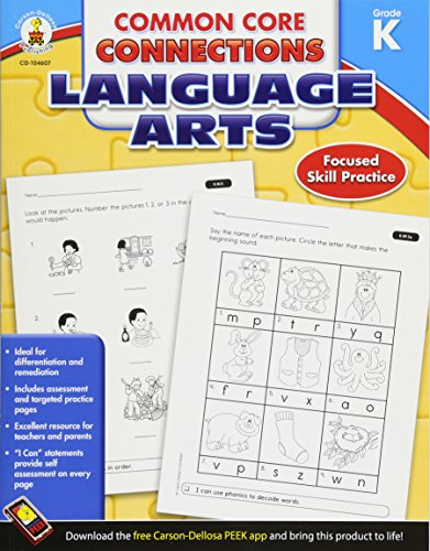 Common Core Connections Language Arts, Grade K 1624427928 Book Cover