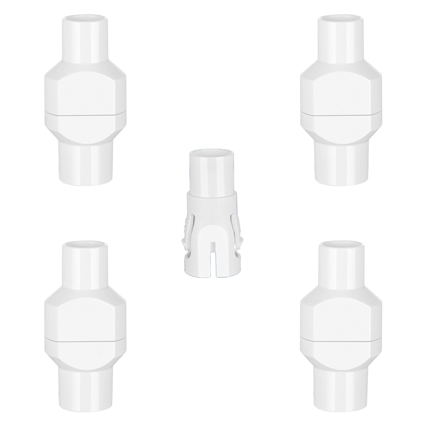 Adaptadores para Máquina CPAP AirMini, Compatíveis com Limpador e Sanitizador para CPAP e Máscara, Brancos - Pacote com 4 Adaptadores