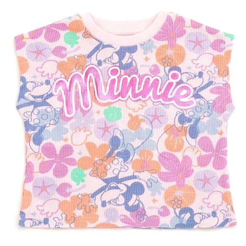 Image of Disney Waffle Knit T-Shirt and Shorts Outfit Set Newborn to Little Kid Sizes (0-3 Months - 5)
