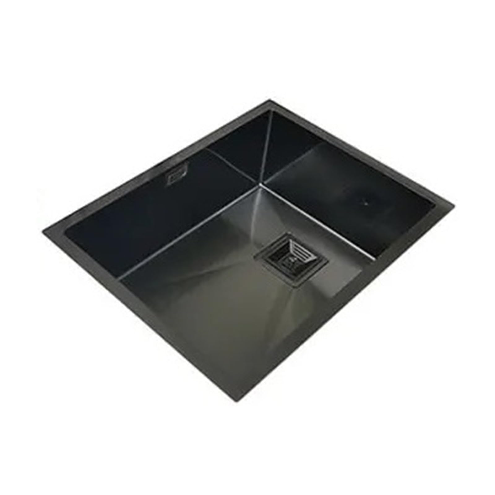Pqlxjjyur 45X40 Black Kitchen Sink Above Counter Or Udermount Sinks Vegetable Washing Basin 304 Stainless Steel Single Bowl Easy To Clean Maintain