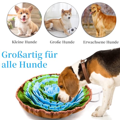 Schnüffelteppich Hund, Schnüffelmatte für Hunde-Größenverstellbar & Waschbar Hundespielzeug Intelligenzspielzeug Schnüffelspielzeug für alle Hunderassen