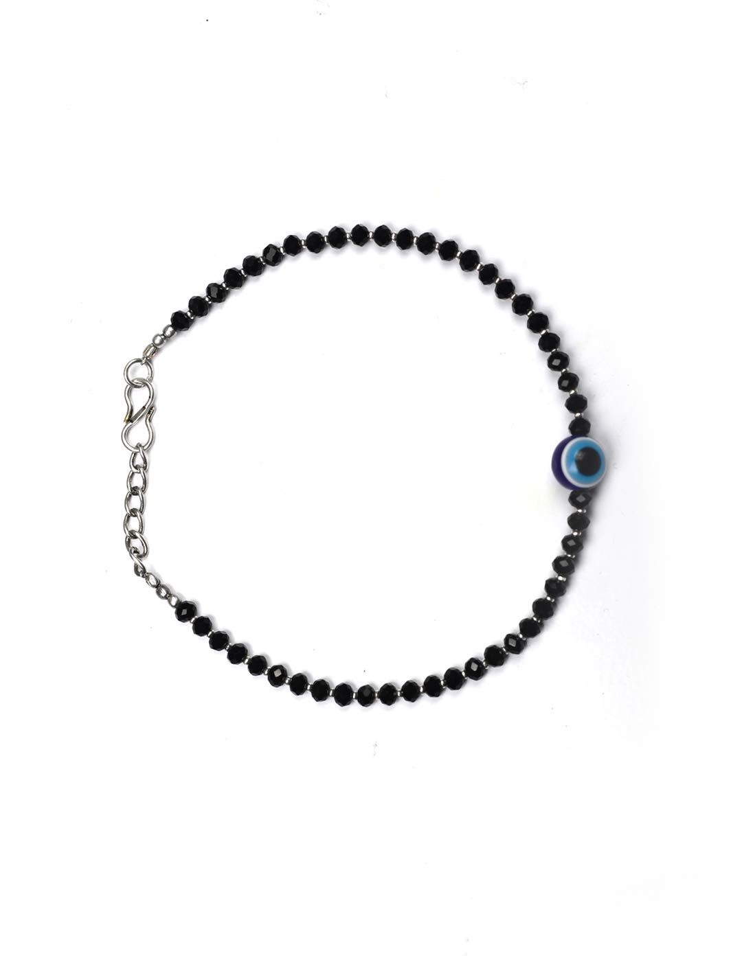 Priyaasi Set of 2 Evil Eye Anklets for Women | Stylish Beaded Design | Plating of Silver | Nazar Anklet for Women | Alloy Material | S-Hook Closure | Adjustable Size (B08VJDNGNG) Amazon Price History, Amazon Price Tracker