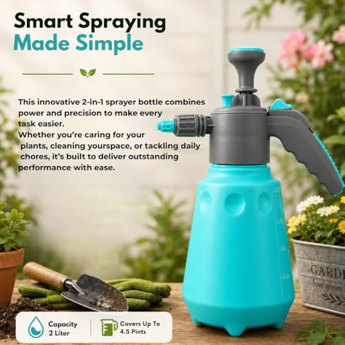 Image of Urban Upvan 2l Multipurpose Classic Sprayer Hand Powered Water Spray Bottle for Gardening Sanitising Car & Bike Wash Home & Garden
