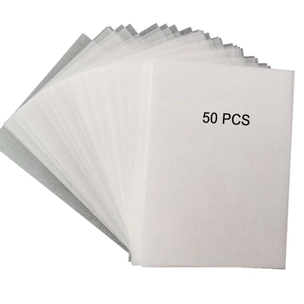 Ximie 50Pcs Heat Shrink Plastic Sheets, Shrink Film Sheets Blank Shrink-Art Film Paper,Sanded Shrink Film Paper (7.9X5.7inch)